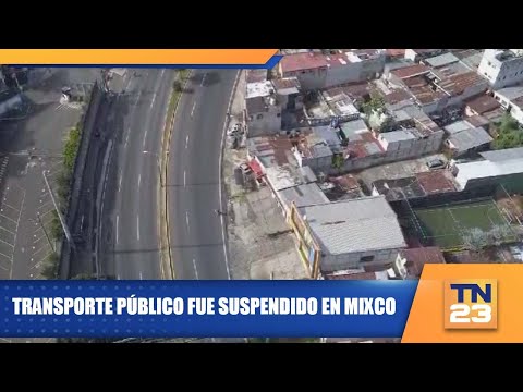 Transporte público fue suspendido en Mixco