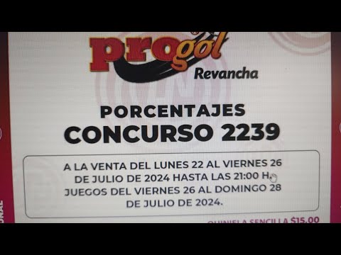 progol 2239 ala viva México por los millones