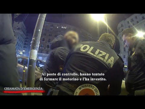 Napoli, non si ferma all'alt, poliziotto travolto da scooter - Chiamata d'emergenza 03/02/2024