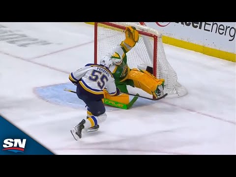 Wilds Marc-Andre Fleury Robs Blues Colton Parayko with Flashy Glove Save