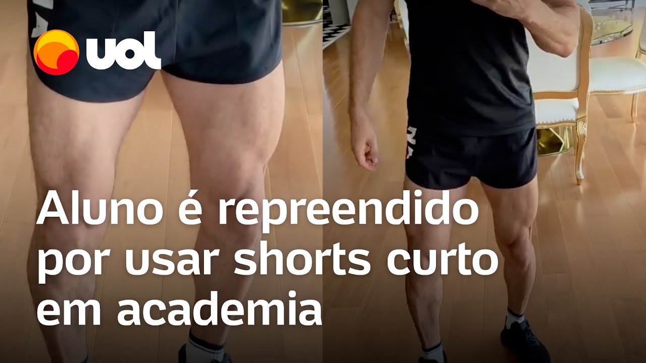 Aluno é repreendido por academia por usar shorts curto e ele cancela matrícula
