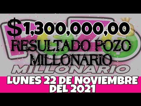 RESULTADOS POZO MILLONARIO SORTEO 955 DEL LUNES 22 DE NOVIEMBRE 2021 $1,300,000/LOTERÍA DE ECUADOR