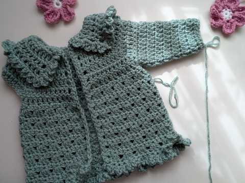My Newborn baby crochet cardigan sleeves