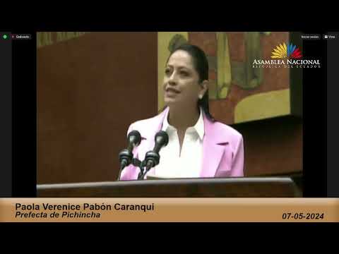 Presidenta del CONGOPE - Paola Pabón - Sesión 826 - #RecursosGAD - Comisión General