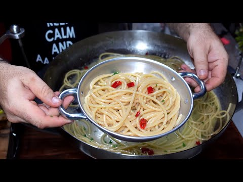 La mia Aglio Olio e Peperoncino cremosa nel mega padellone da 3kg