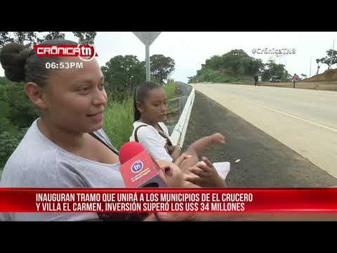 Inauguran tramo carretero que une El Crucero con Villa El Carmen – Nicaragua