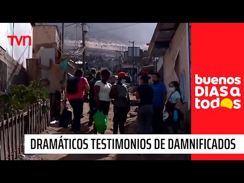 Dramáticos testimonios de damnificados en gigantesco incendio de Iquique I Buenos días a todos