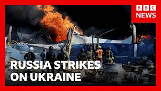Thumbnail for the video "At least 27 dead and hundreds evacuated after strike on Kyiv warehouse | BBC News" from BBC News