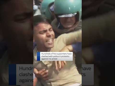 Protests in New Delhi over Modi opponent's arrest