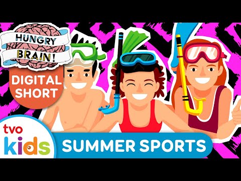 HUNGRY BRAIN 🧠 Top 4 Summer Sports 🤿🏄‍♀️ Fun In The Sun With TVOkids!