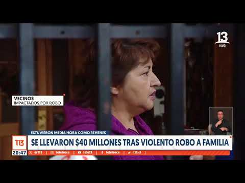 Estuvieron media hora como rehenes: Sujetos se llevaron $40 millones tras violento robo en Quilicura