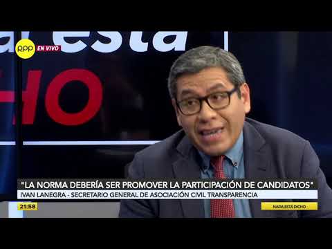 Ivan Lanegra: Los peruanos no estamos acostumbrados a votar solo para el Congreso