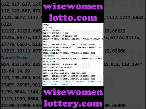 7-12-2024 Hot Numbers #free #lotto #lottery #lotterywinner #pick2 #pick3 #pick4 #pick5