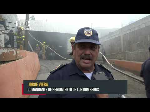 Fuerte incendio se registra en una bodega ubicada en Rubenia, Managua - Nicaragua