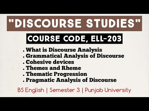 Discourse Analysis | Grammatical and Pragmatic Analysis of Discourse 
