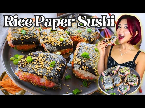 Rice Paper Sushi Rolls Recipe ? BEST Rice Paper Hack EVER!!!