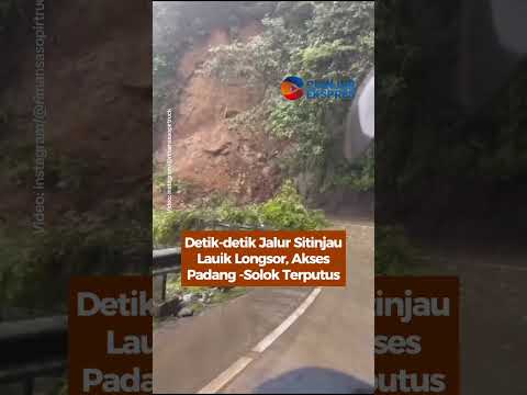 Detik-detik Jalur Stinjau Lautik Longsor, Akses Padang-Solok Terputus #stinjaulauik #shortsvideo