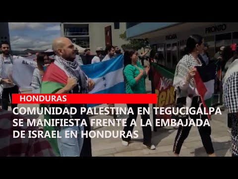 Comunidad palestina en Tegucigalpa se manifiesta frente a la Embajada de Israel en Honduras