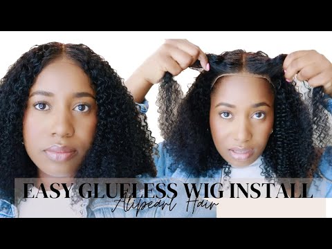 ONLY SECONDS😱 EASIEST GLUELESS WIG INSTALL|ALIPEARL WEAR GO WIG REVIEW