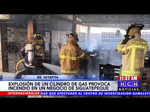¡Explosión de chimbo! Bomberos sofocan incendio en comedor de Siguatepeque