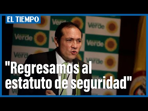 Antonio Sanguino dice que se regresó a un estatuto de seguridad