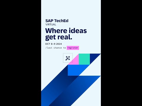 Join SAP TechEd Oct. 8-9 | Register Now