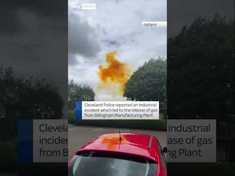Orange cloud appears above County Durham after 'industrial incident'