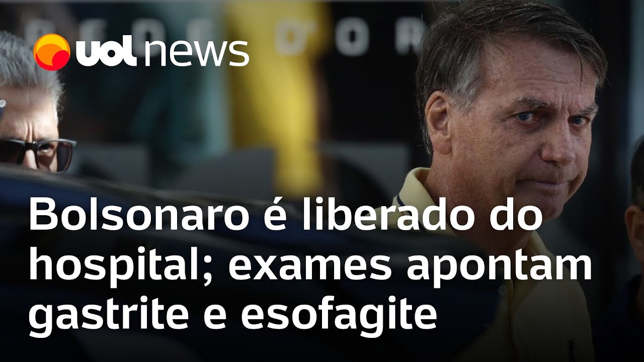 Bolsonaro é liberado do hospital exames indicam gastrite esofagite e resíduos de duas pneumonias