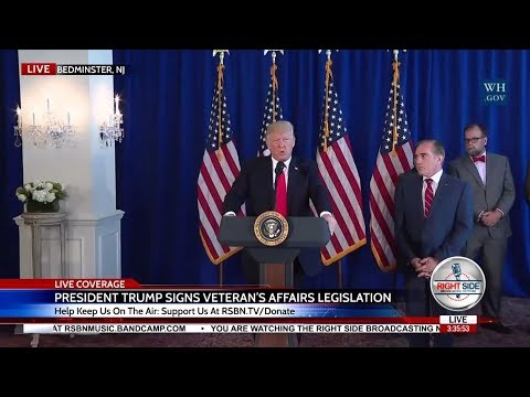 WATCH President Trump FULL Comments on Charlottesville; Signs Veteran's Affairs Legislation