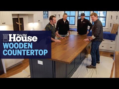 How to Install a Wooden Kitchen Island Countertop | This Old House