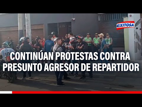 Venezolanos protestan frente a vivienda de presunto agresor de repartidor de delivery