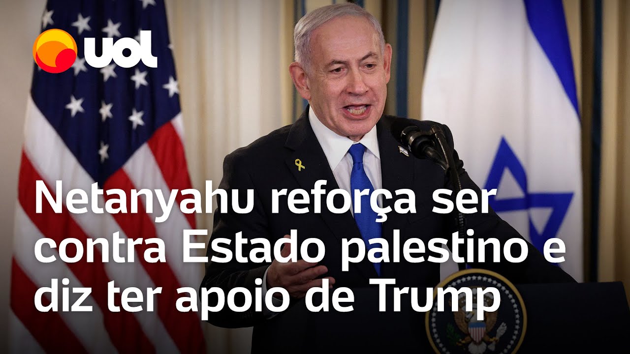 Netanyahu reforça ser contra Estado palestino e diz ter apoio de Trump Não está escrito no acordo