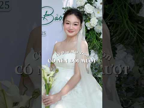 Tóc bới mượt phù hợp cho cô dâu mặt tròn 🌷 #nynguyenmakeup #makeup