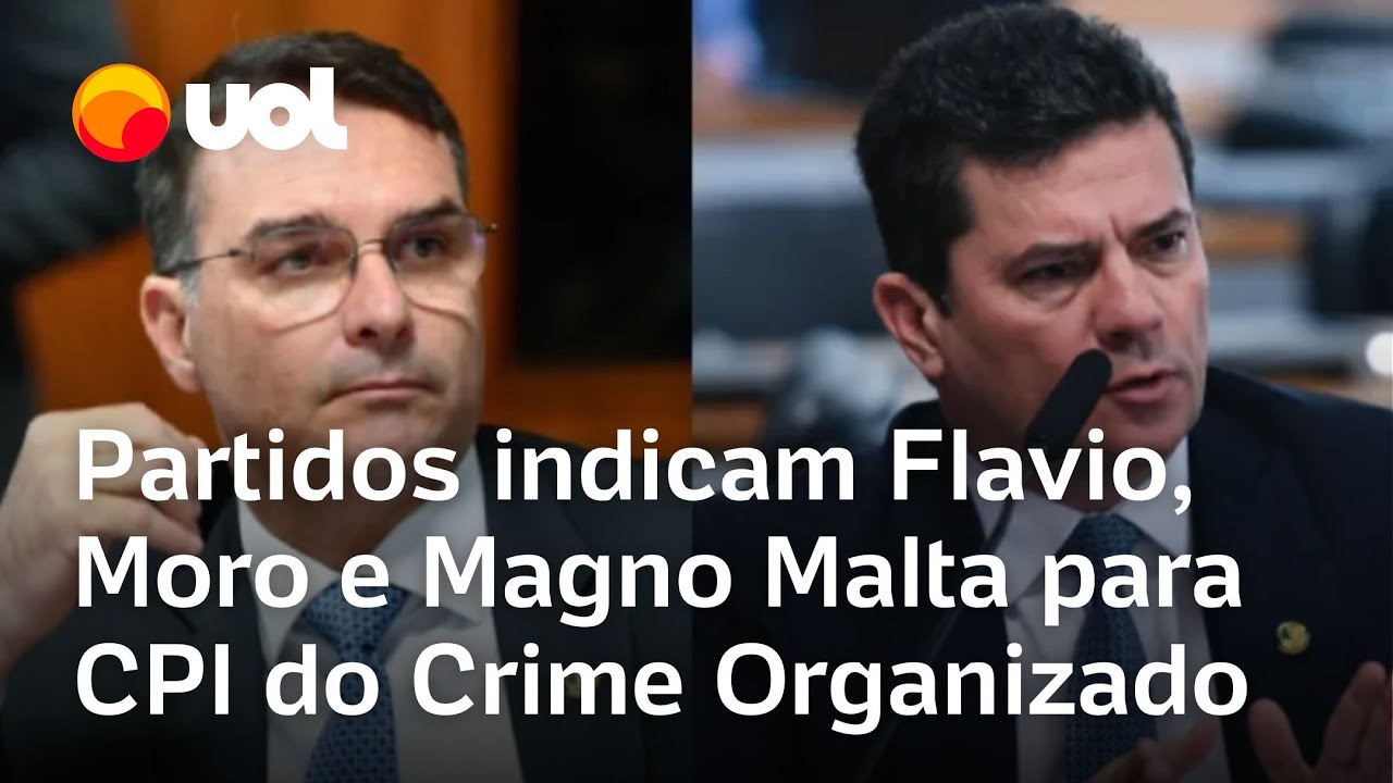 CPI do Crime Organizado Flávio Bolsonaro Moro e Magno Malta são indicados para integrar comissão  TV Online CPI do Crime Organizado Flávio Bolsonaro Moro e Magno Malta são indicados para integrar comissão