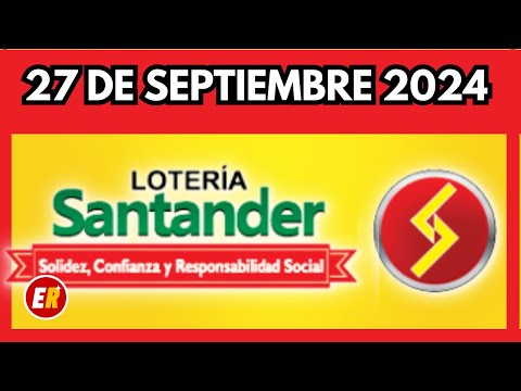 Resultado LOTERIA DE SANTANDER  VIERNES 27 de septiembre de 2024