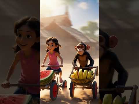 Cute little baby girl and monkey new story 😢 #ai #cute #baby #monkey #story