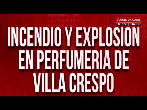 Incendio y explosión en perfumería de Villa Crespo