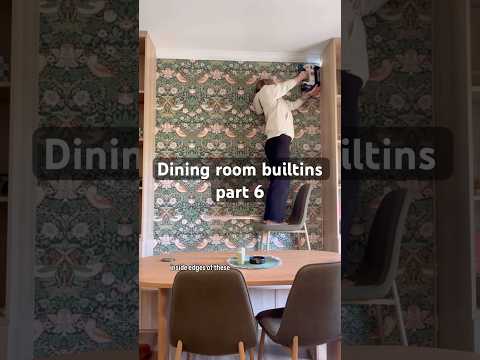 Dining room builtins part 6: trim and caulk #diningroomdesign #builtins #diningroommakeover #orcat