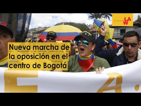 Nueva marcha de la oposición en el centro de Bogotá