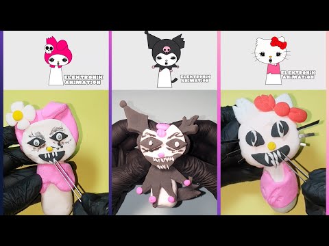 I made Sprunki OC My Melody - Kuromi - Hello Kitty out of CLAY (Phase 2)