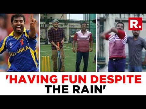 Muttiah Muralitharan Plays Cricket In Mumbai Rains To Promote His Biopic '800'