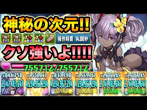 水着ヴェロア×ナツルがクソ強い！HP70万超え+超火力で神秘の次元をボコボコにします！枝豆も活躍！【スー☆パズドラ】
