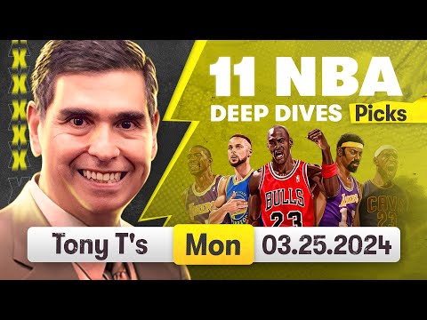 11 FREE NBA Picks and Predictions on NBA Betting Tips for Today, Monday 3/25/2024