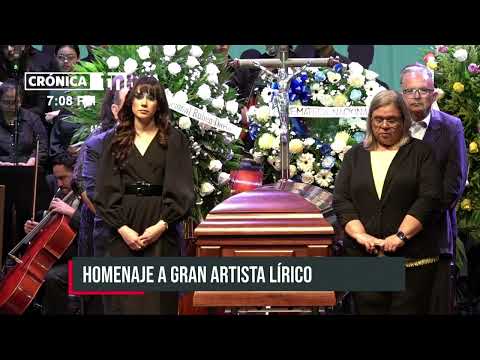 Homenaje de cuerpo presente al artista lírico Alberto San José en el Teatro Rubén Darío
