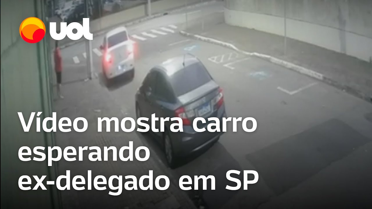 Vídeo mostra carro esperando e seguindo veículo de ex delegado antes do crime em Praia Grande veja