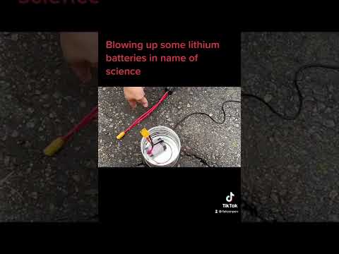 Blowing up some Lithium Ion batteries to test how they react to normal extinguisher foam