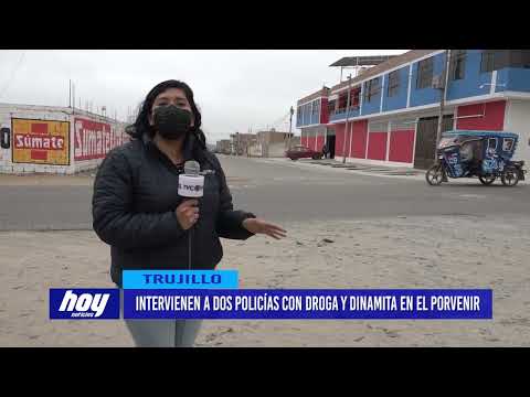 Intervienen a dos policías con droga y dinamita en El Porvenir