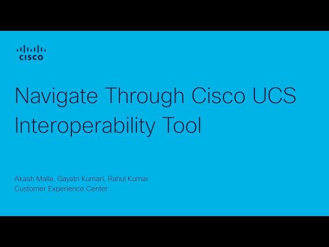 Navigate Through Cisco UCS Interoperability Tool
