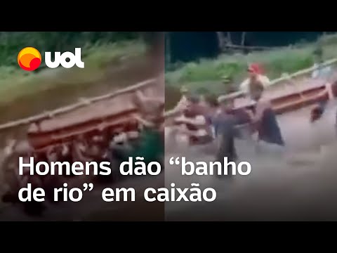 Grupo leva caixão com homem morto para um rio em tradição de comunidade quilombola no MA