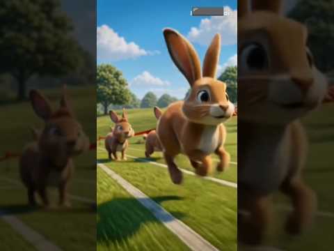 Rabbit Joins a Race with Friends | Fun & Cut#RabbitRace #YouTubeShorts#shorts#rabbit #shorts #viral